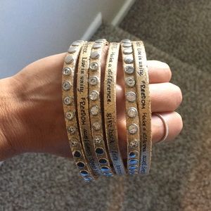 Humanity Bracelet - gold with studs